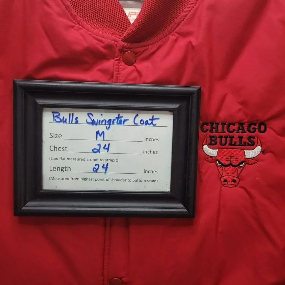 Chicago‎ Bulls Swingster Red Jacket Coat Varsity Mens Medium